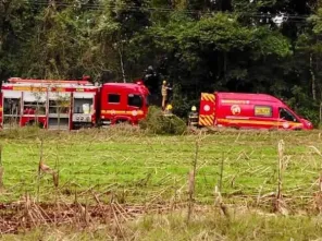 Motorista é resgatado após carro cair em barranco na ERS-223, em Ibirubá