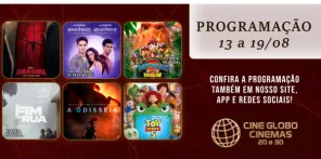 DOMINGO> Confira a programação de filmes  no Cine Globo de Cruz Alta