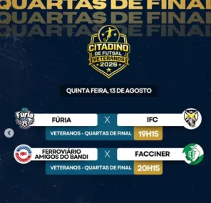 HOJE> Citadino de Futsal Veteranos define semifinalistas