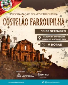 Costelão Farroupilha acontece neste domingo no Parque Integrado de Exposições