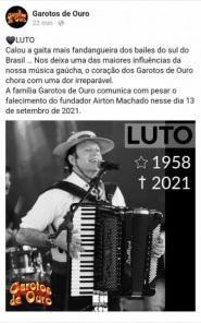 Morre em acidente de trânsito Airton Machado dos Garotos de Ouro