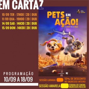 DOMINGO: Confira a programação de filmes  no Cine Globo de Cruz Alta