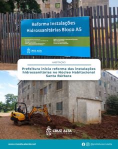 Prefeitura inicia reforma hidrossanitária no Núcleo Habitacional Santa Bárbara