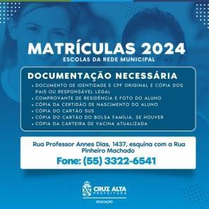 ATÉ HOJE: O prazo para a efetivação da matrícula na rede municipal de ensino
