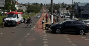 COLISÃO> Motociclista fica gravemente ferido após colisão na Plácido de Castro