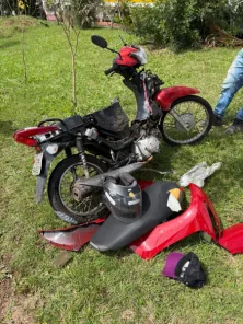 COLISÃO> Motociclista fica gravemente ferido após colisão na Plácido de Castro