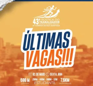 ÚLTIMAS VAGAS> Para a 43ª Rústica do Trabalhador em Cruz Alta