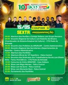 ExpoFeira de Pejuçara segue nesta sexta com shows e encontros regionais