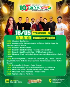 ExpoFeira de Pejuçara segue nesta sexta com shows e encontros regionais