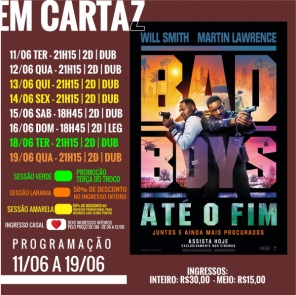 CINEMA: Confira os filmes em Cartaz neste sábado em Cruz Alta