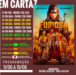 DOMINGO: Confira a programação de filmes  no Cine Globo de Cruz Alta