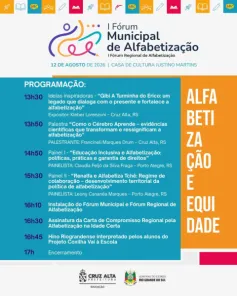 Cruz Alta abre inscrições para Fórum de Alfabetização