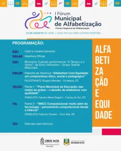 Cruz Alta abre inscrições para Fórum de Alfabetização