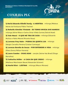 39ª COXILHA PIÁ> Com mais de 90 inscrições, Coxilha Piá anuncia selecionados