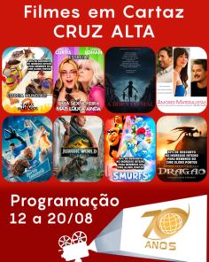 CINEMA: Confira os filmes em Cartaz neste sábado em Cruz Alta