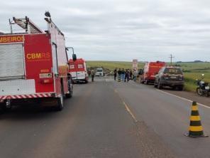 Grave acidente com vítima fatal na tarde da sexta na BR 158 em Cruz Alta
