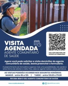 Município cria novo canal para agendar visita de agente de saúde