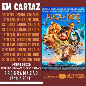 DOMINGO: Confira a programação de filmes  no Cine Globo de Cruz Alta