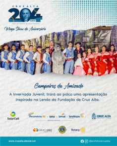 CRUZ ALTA 204 ANOS> Grande Festa de aniversário é hoje no Ginásio Municipal