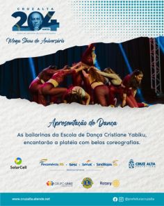 CRUZ ALTA 204 ANOS> Grande Festa de aniversário é hoje no Ginásio Municipal