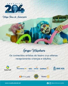 CRUZ ALTA 204 ANOS> Grande Festa de aniversário é hoje no Ginásio Municipal