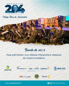 CRUZ ALTA 204 ANOS> Grande Festa de aniversário é hoje no Ginásio Municipal