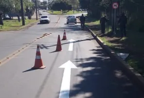 Trânsito muda na Padre Francisco Pacheco para acesso à Coronel Martins