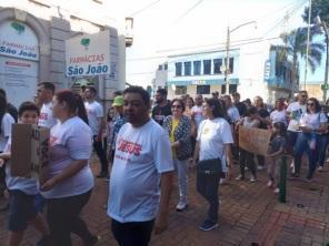 Marcha de Jesus reuniu fiéis no sábado em Cruz Alta
