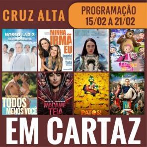 DOMINGO: Confira a programação de filmes  no Cine Globo de Cruz Alta 