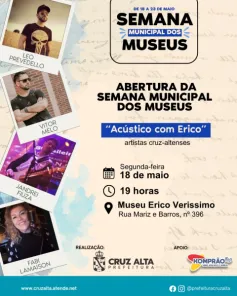 HOJE> Semana Municipal dos Museus abre com música e valorização da cultura