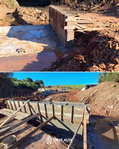 Prefeitura amplia ponte do Lajeado Batista na localidade do Ivaí, em Cruz Alta