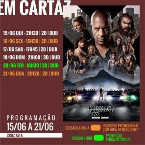 DOMINGO: Confira a programação de filmes  no Cine Globo de Cruz Alta