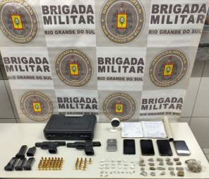 BRIGADA> Três são presos por tráfico e porte ilegal de armas em Cruz Alta