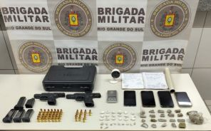 BRIGADA> Três são presos por tráfico e porte ilegal de armas em Cruz Alta