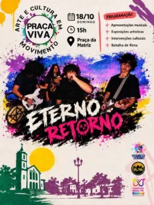 Praça Viva reúne arte, música e cidadania neste domingo em Cruz Alta