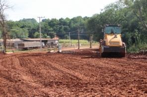 Andamento da obra acesso ponte  Acelino Flores