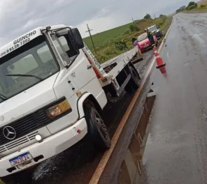 Saída de pista é registrada na BR-158 entre Cruz Alta e Pejuçara