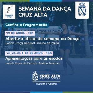 Semana da Dança começa na próxima segunda-feira em Cruz Alta