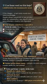 Campanha do Agasalho 2026 mobiliza Cruz Alta neste sábado à tarde