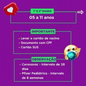 Vacinação Infantil contra a Covid-19 será retomada nesta segunda em Cruz Alta