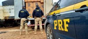 PRF apreende agrotóxicos e cigarros contrabandeados em operação nesta terça 