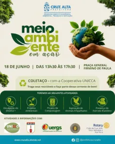 MEIO AMBIENTE EM AÇÃO> Evento será hoje à tarde na Praça General Firmino