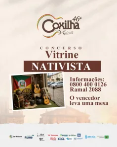 Concurso de Vitrines vai premiar comércio na 46ª Coxilha Nativista