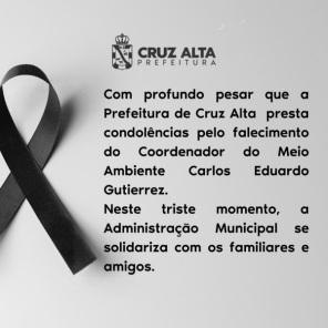 Falece Carlos Eduardo Gutierrez, Coordenador do Meio Ambiente de Cruz Alta