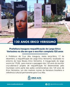 DAQUI A POUCO> Inauguração do Largo Erico Verissimo em torno do Museu