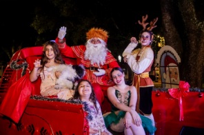 UM ENCANTO DE NATAL> Desfile de Natal e descida da pinheiro encantam o público