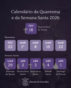 Diocese de Cruz Alta lança Campanha da Fraternidade 2026 e inicia quaresma
