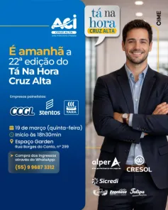 Tá na Hora Cruz Alta ocorre nesta quarta com foco no desenvolvimento