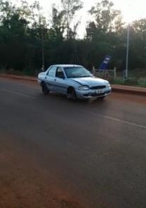 Caminhonete capota no sábado após ponte da Acelino Flores em Cruz Alta 