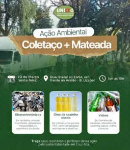 AMANHÃ>Cooperativa UNICCA promove coletaço e mateada em Cruz Alta